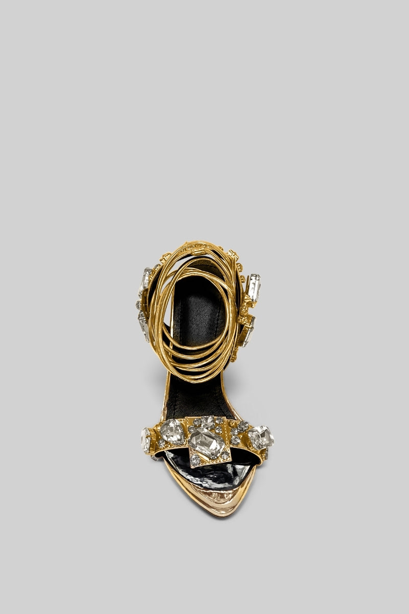 Escarpins à strass - Or