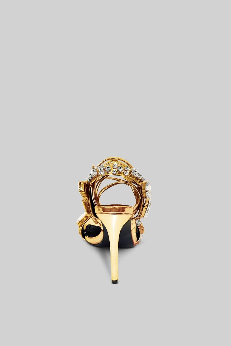 Escarpins à strass - Or