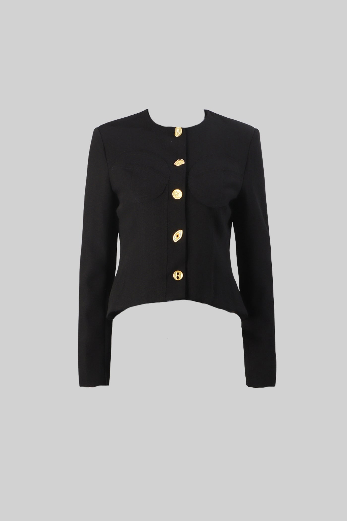 Ensemble coordonné avec boutons dorés remarquables - Noir