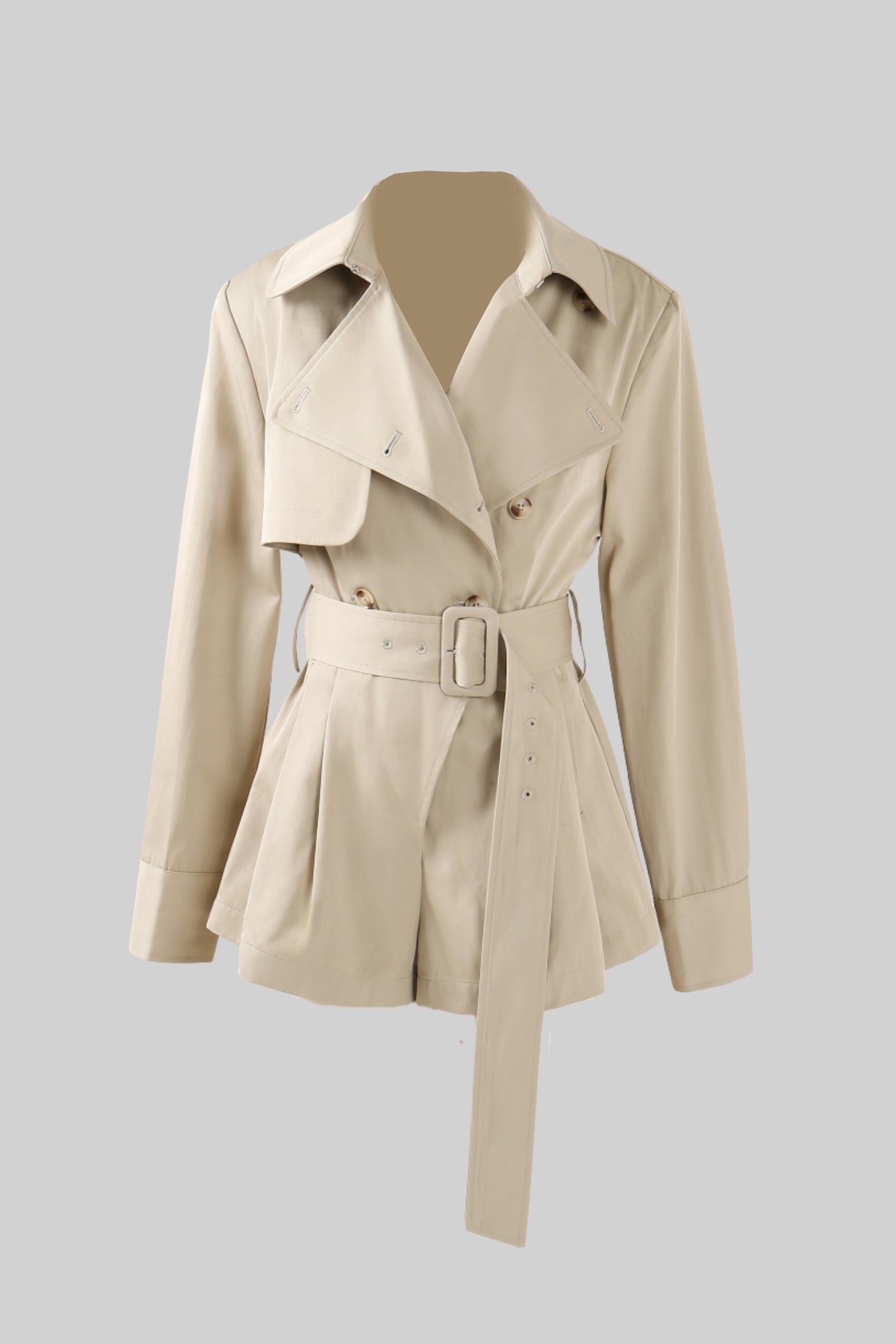Combinaison Trench Ceinturée - Beige