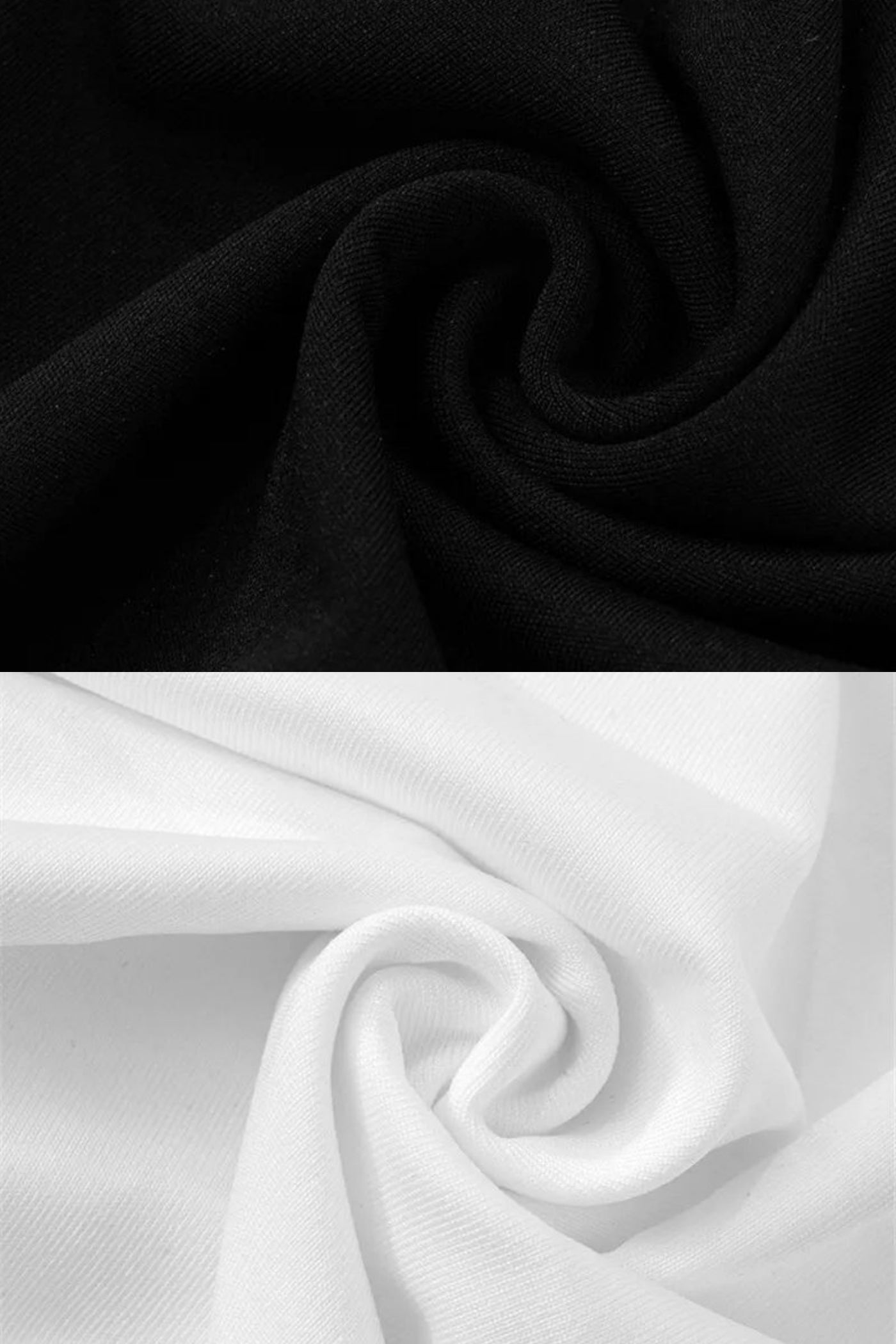 Robe midi drapée bicolore à col halter – Noir et blanc