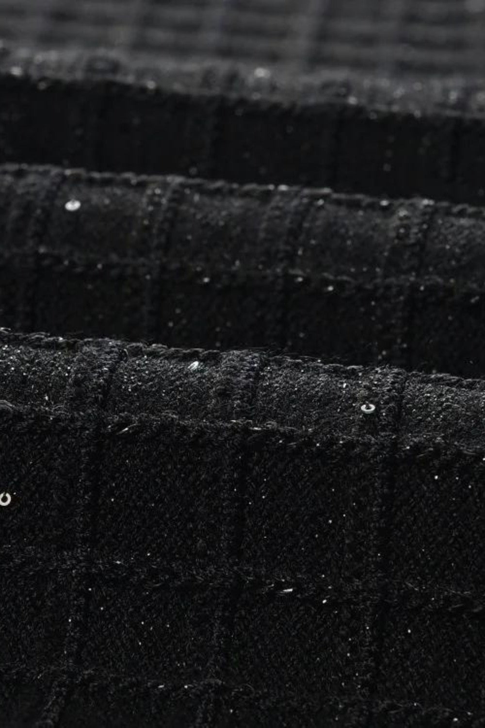 Robe Mini à Manches Courtes Ornée - Noir