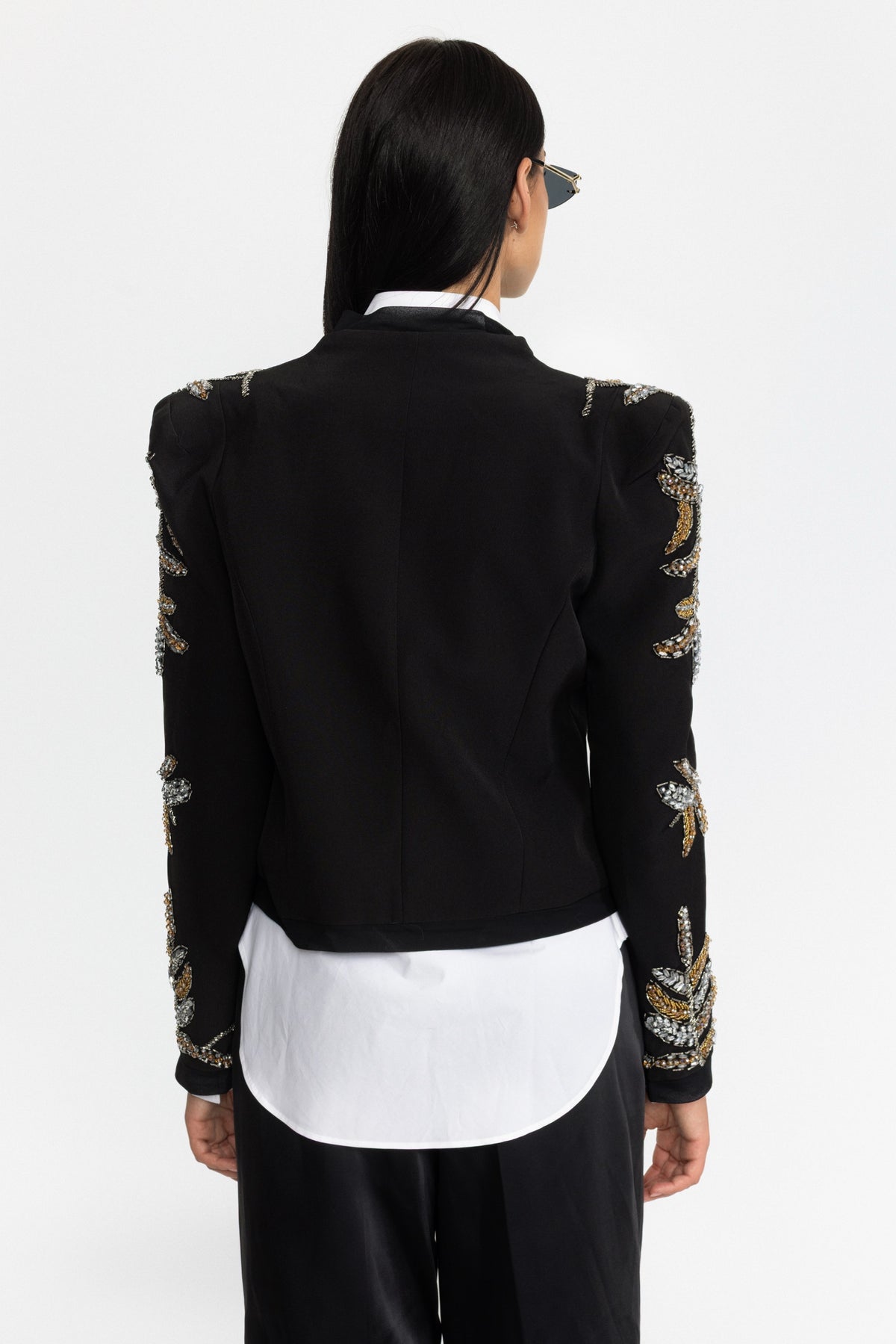 Blazer court Laurel orné - Noir