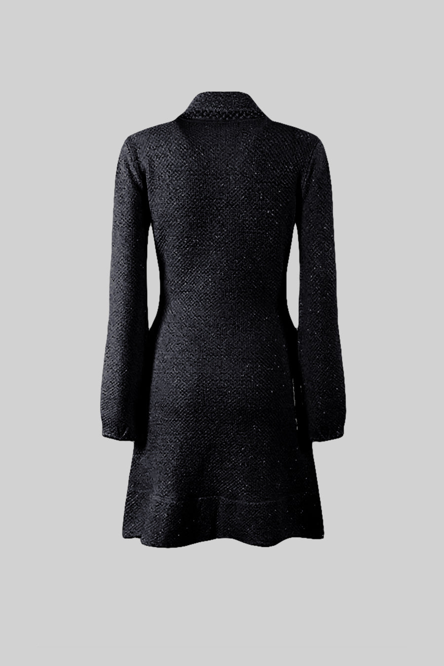 Robe texturée en maille - Noir