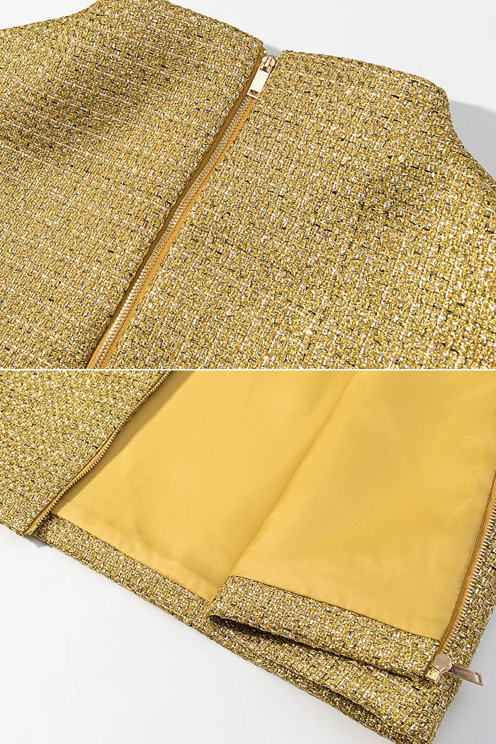 Cape Texturée Avec Finition Tissée Métallique - Or