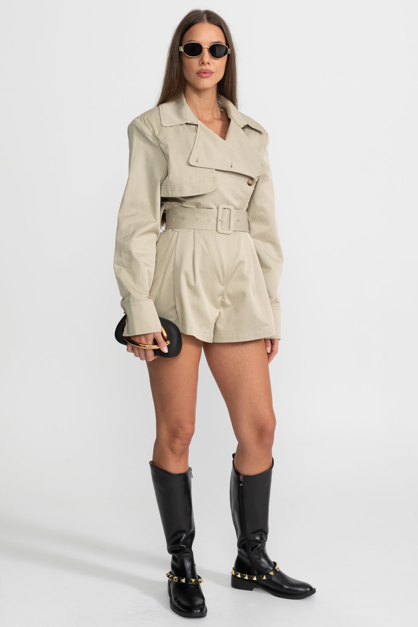 Combinaison Trench Ceinturée - Beige