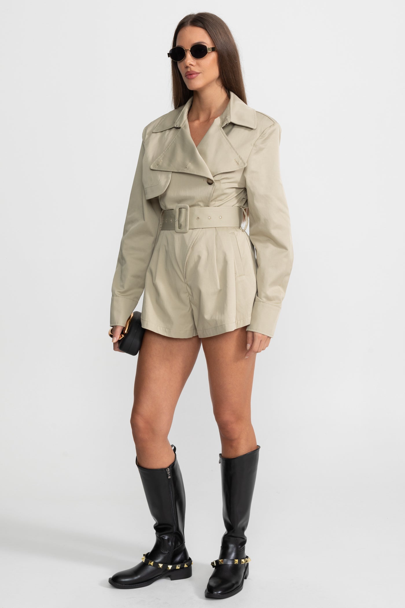 Combinaison Trench Ceinturée - Beige