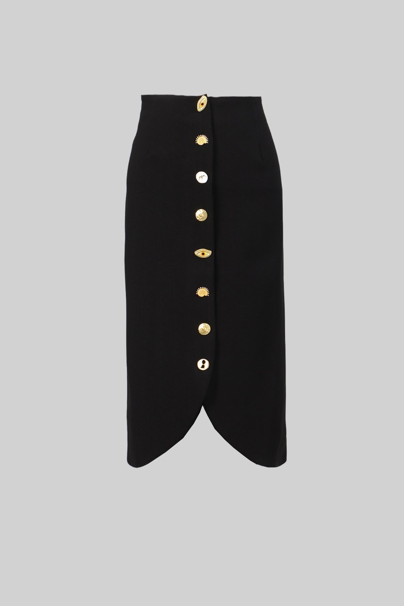 Ensemble coordonné avec boutons dorés remarquables - Noir 