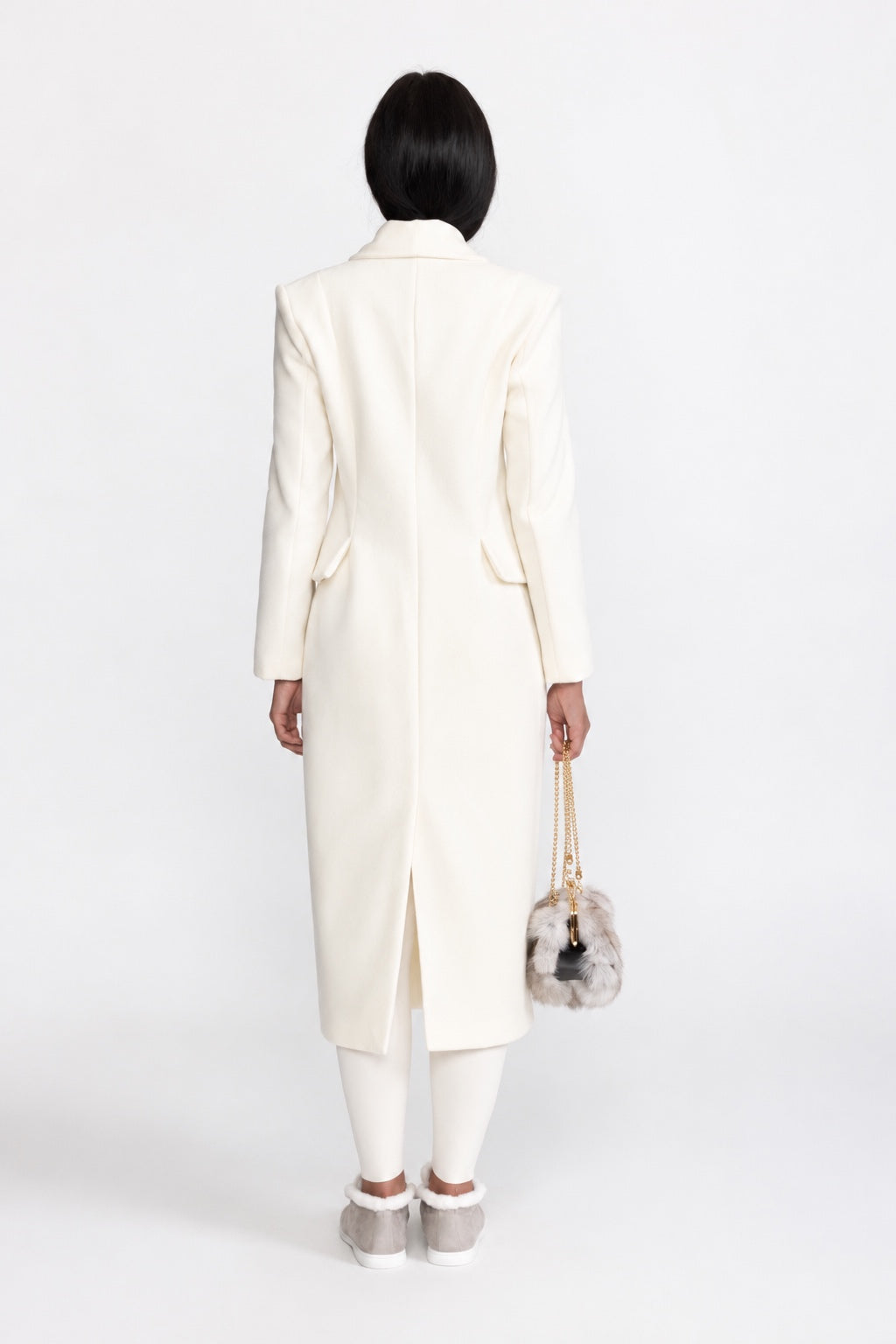 Manteau long structuré à épaules sculptées - Off-White 