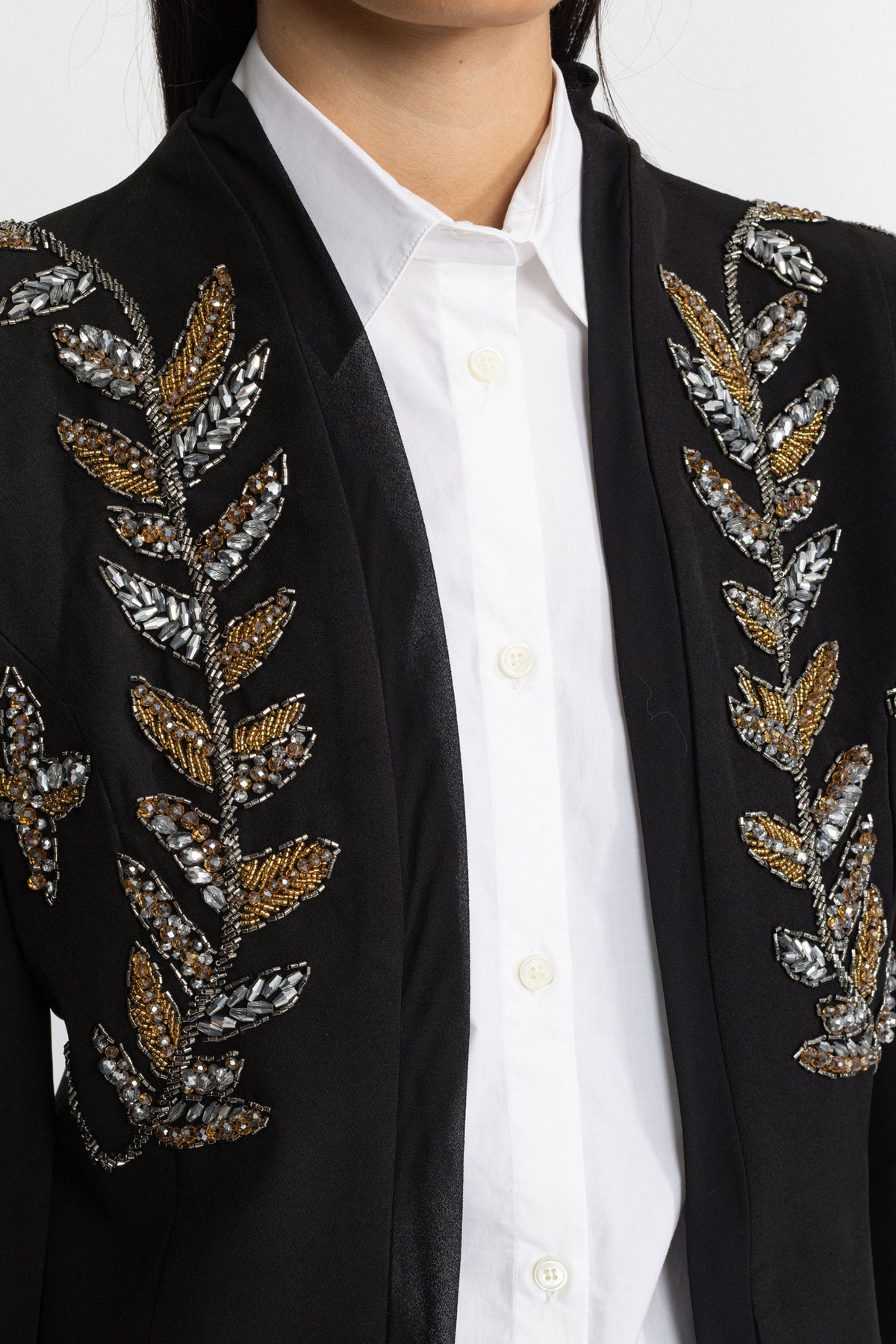 Blazer court Laurel orné - Noir 