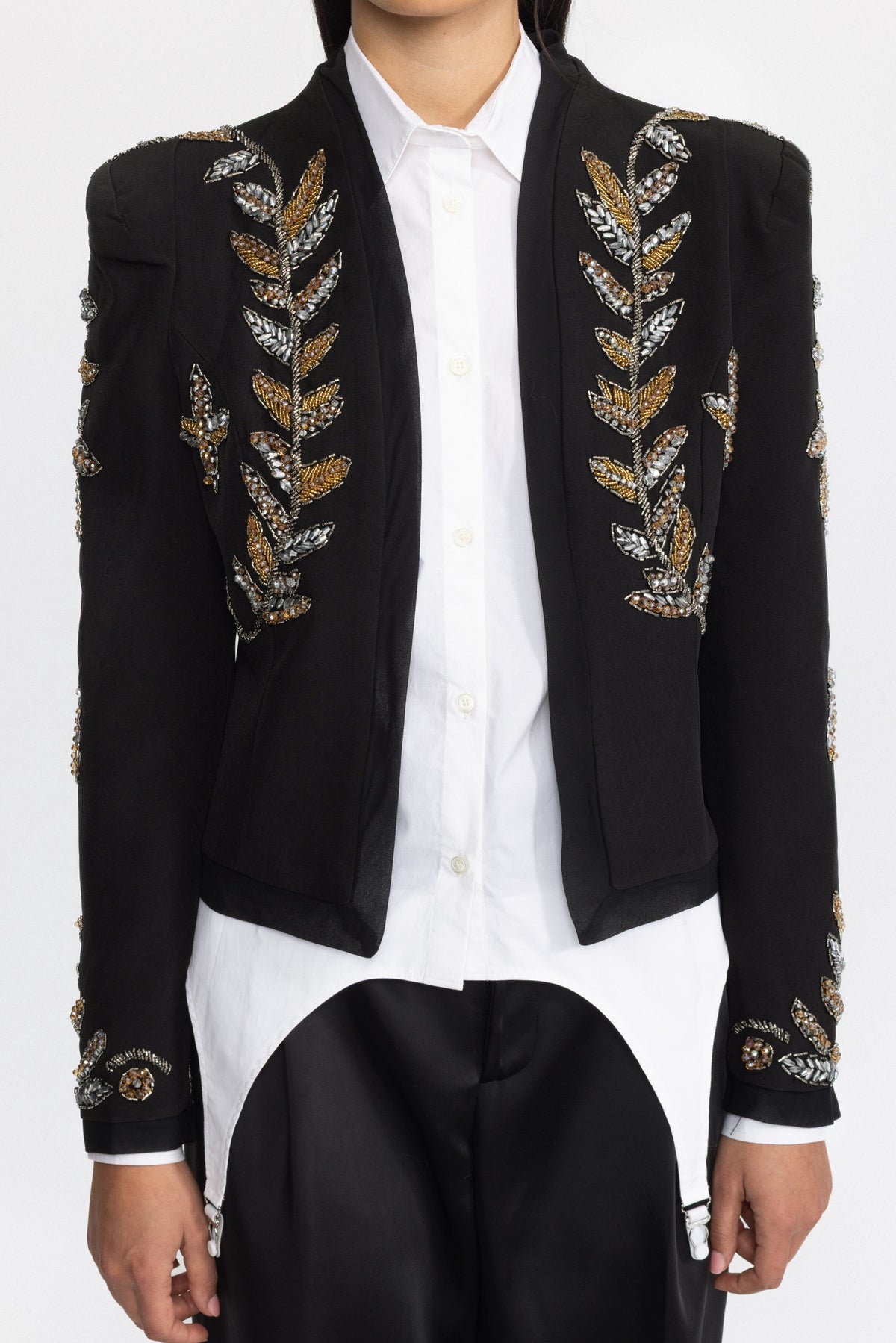Blazer court Laurel orné - Noir 