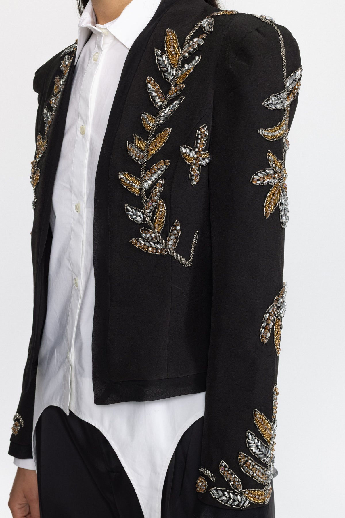 Blazer court Laurel orné - Noir 