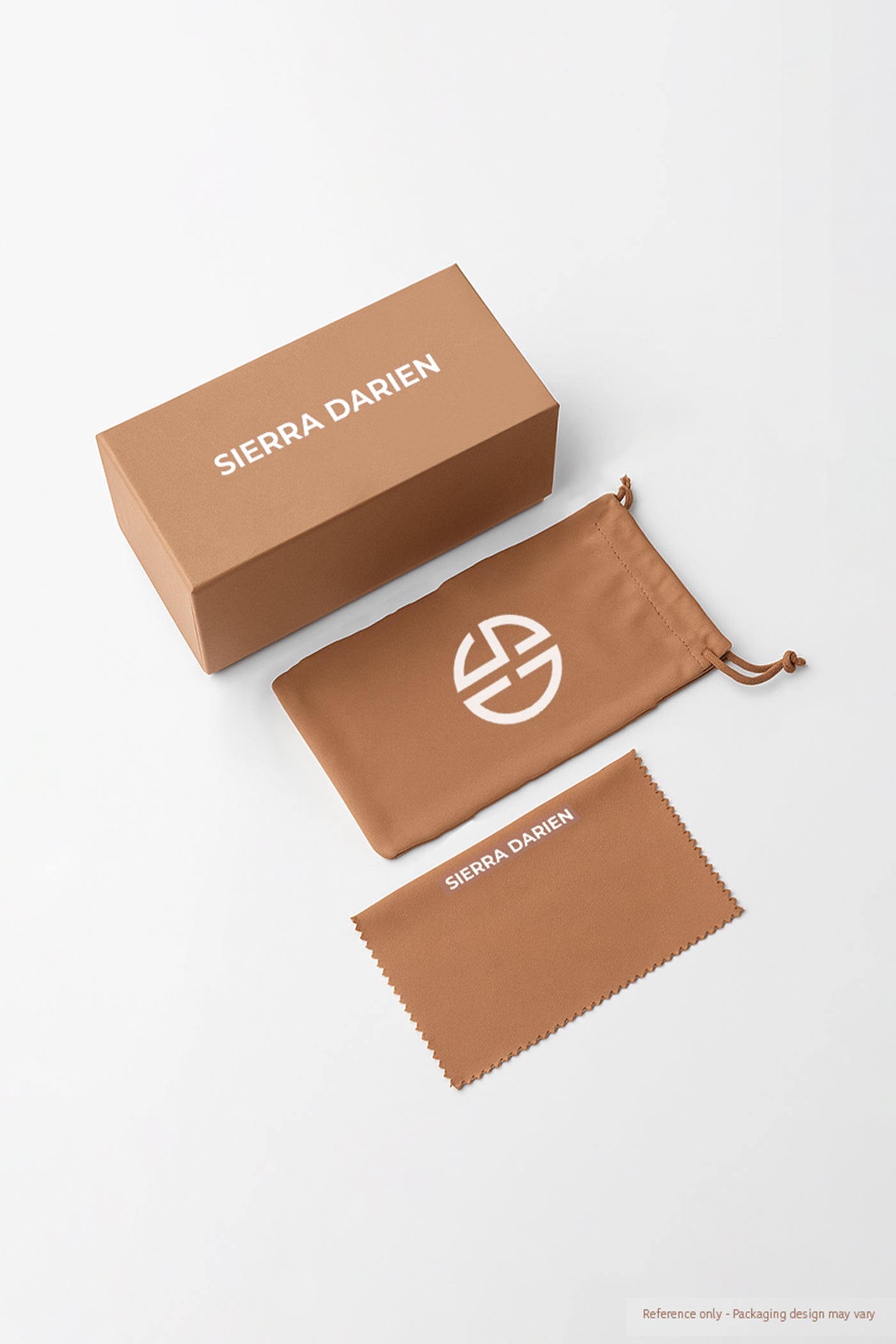 Lunettes de soleil géométriques sans monture avec branches en chaîne dorée texturée – dégradé marron 